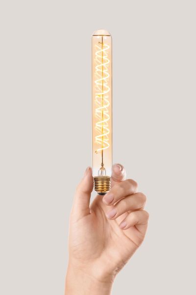 Lucide T32 - Filament bulb - Ø 3,2 cm - E27 - 1x4,9W 2200K - Amber